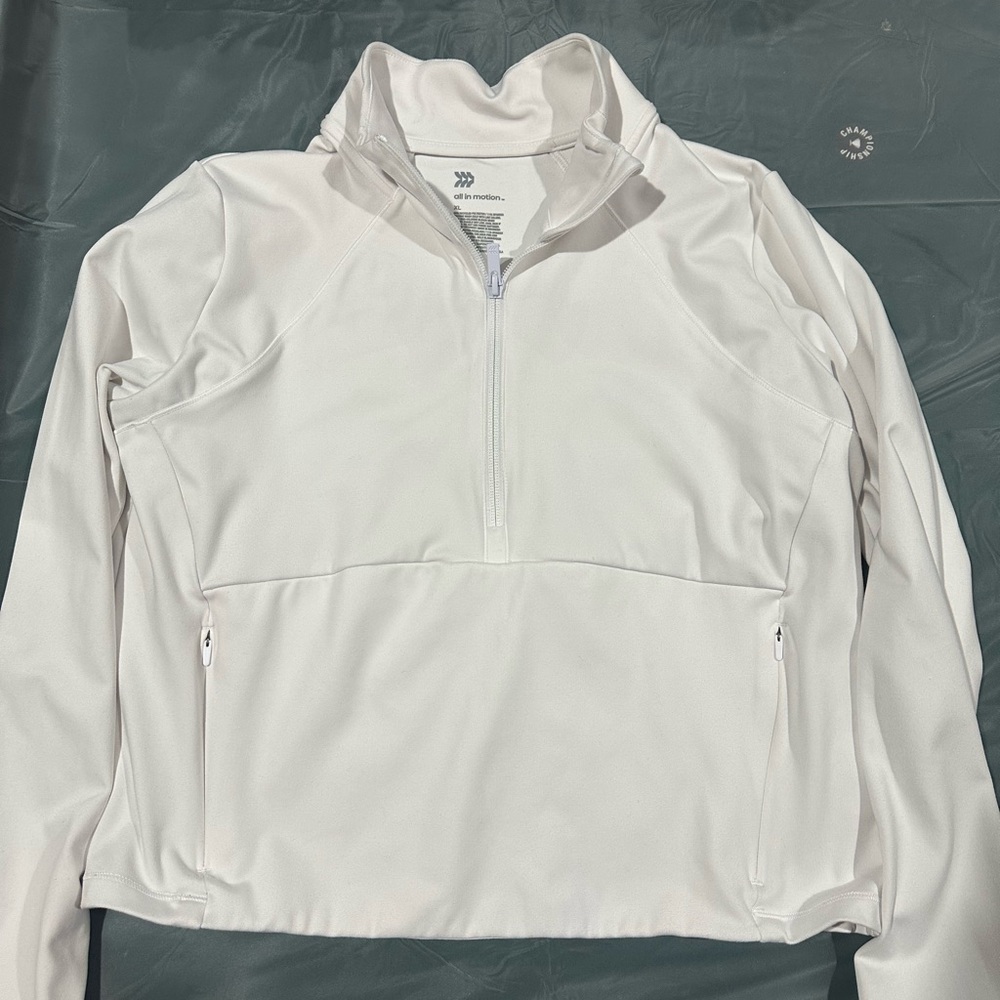 All in motion White Quarter-Zip Pullover